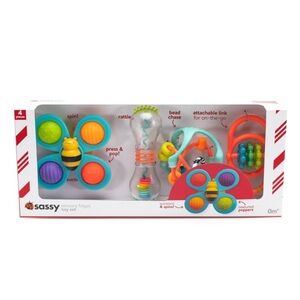 Sassy Toys 4pc Sensory Fidget Baby Toy Set NEW